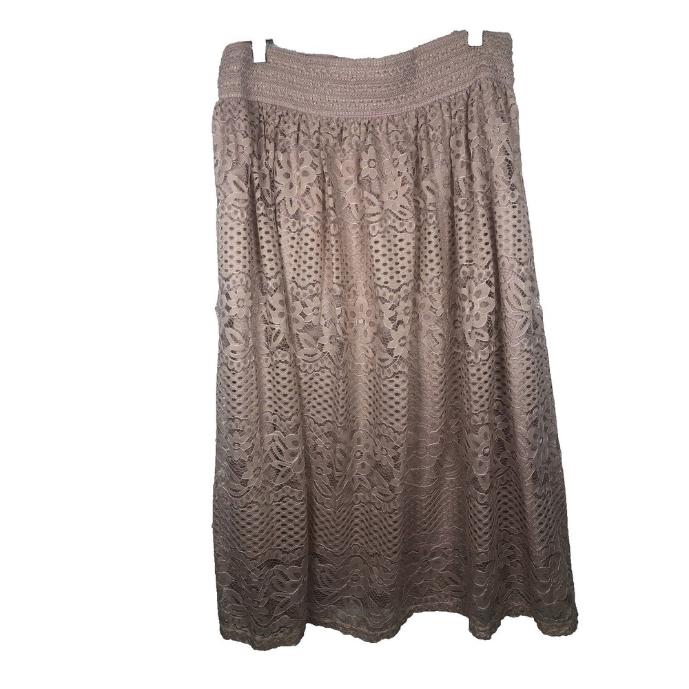 Metro Wear Size L Lace/Mesh Skirt Midi Rustic Fairy BOHO Cottage Core Feminine